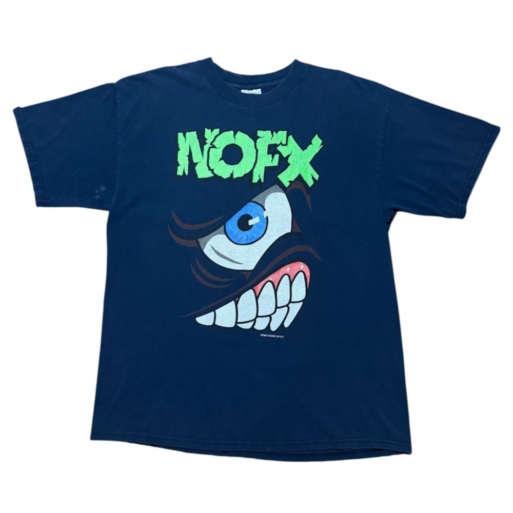 Vintage 1994 NOFX Mons-Tour Ska Punk Rock Concert Band Merch FEA Graphic T-shirt